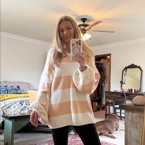NWOT SABO Chunky Knit Oversized Sweater with Balloon Sleeves Size M